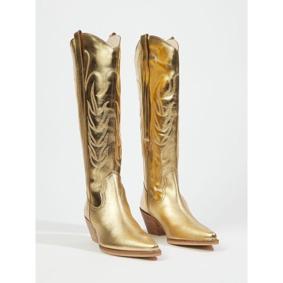 Matisse Shoes New Coconuts By Matisse Agency Cowboy Boot Gold Knee